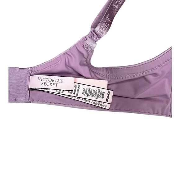 Victoria’s Secret T-Shirt Lightly Lined Wireless Bra Lavender Stripe Size 36DD - Picture 8 of 8